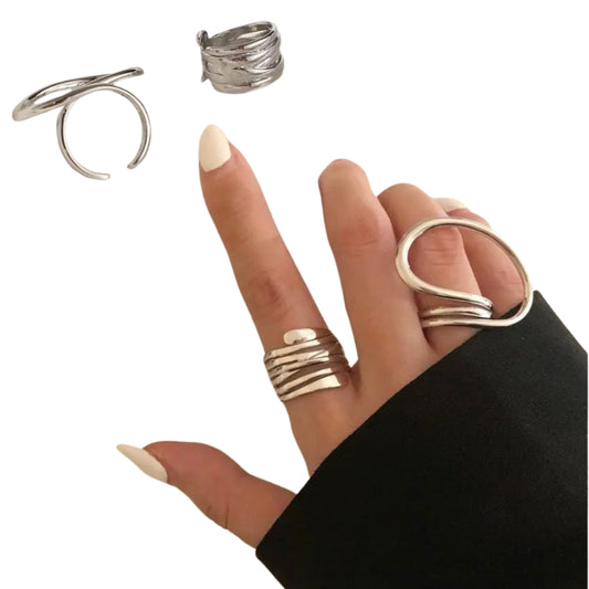 Jewelry - Exaggeratingly 2-Stacked Rings