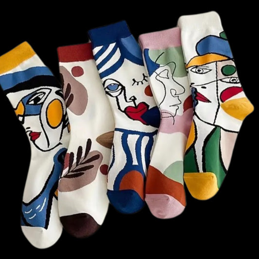Wholesale Fashion Accessories - 5 Pack Abstract Socks