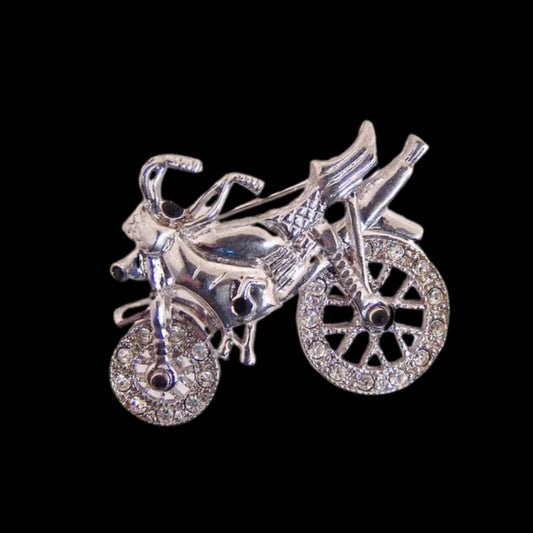 Wholesale Fashion Accessories - Silver Bike Brooch